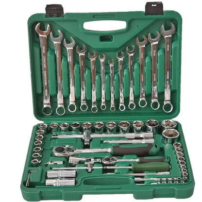 61-Piece Mechanics Tool Set with Ratchet & Sockets