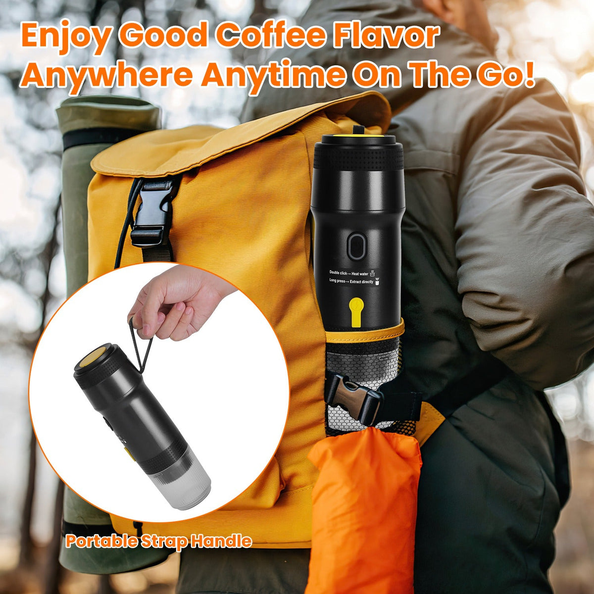 Portable Electric Espresso Machine, Cordless & Self-Heating