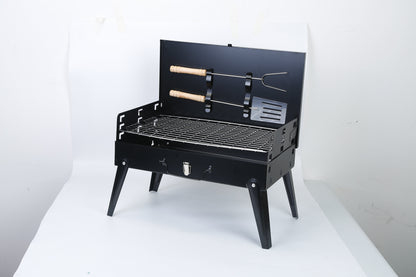 Portable Folding Charcoal BBQ Grill for Camping & Travel