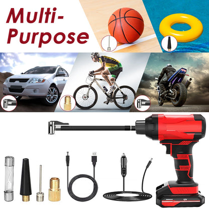 Cordless Tire Inflator, 150PSI with LED Light