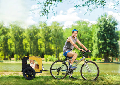 Foldable Pet Bike Trailer & Stroller, Dog Carrier