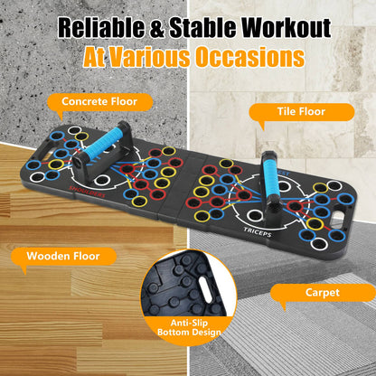 Push Up Board Home Gym Set with 15 Accessories