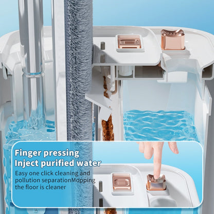 Flat Mop & Bucket System with Clean/Dirty Tanks