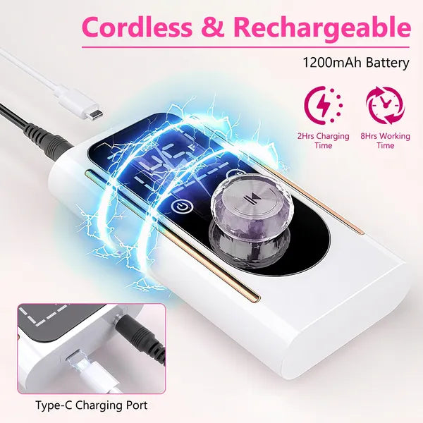 Electric Nail Drill, 45000 RPM Cordless with 11 Bits