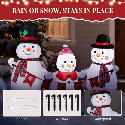 6.2FT Light-Up Snowman Family Christmas Inflatable