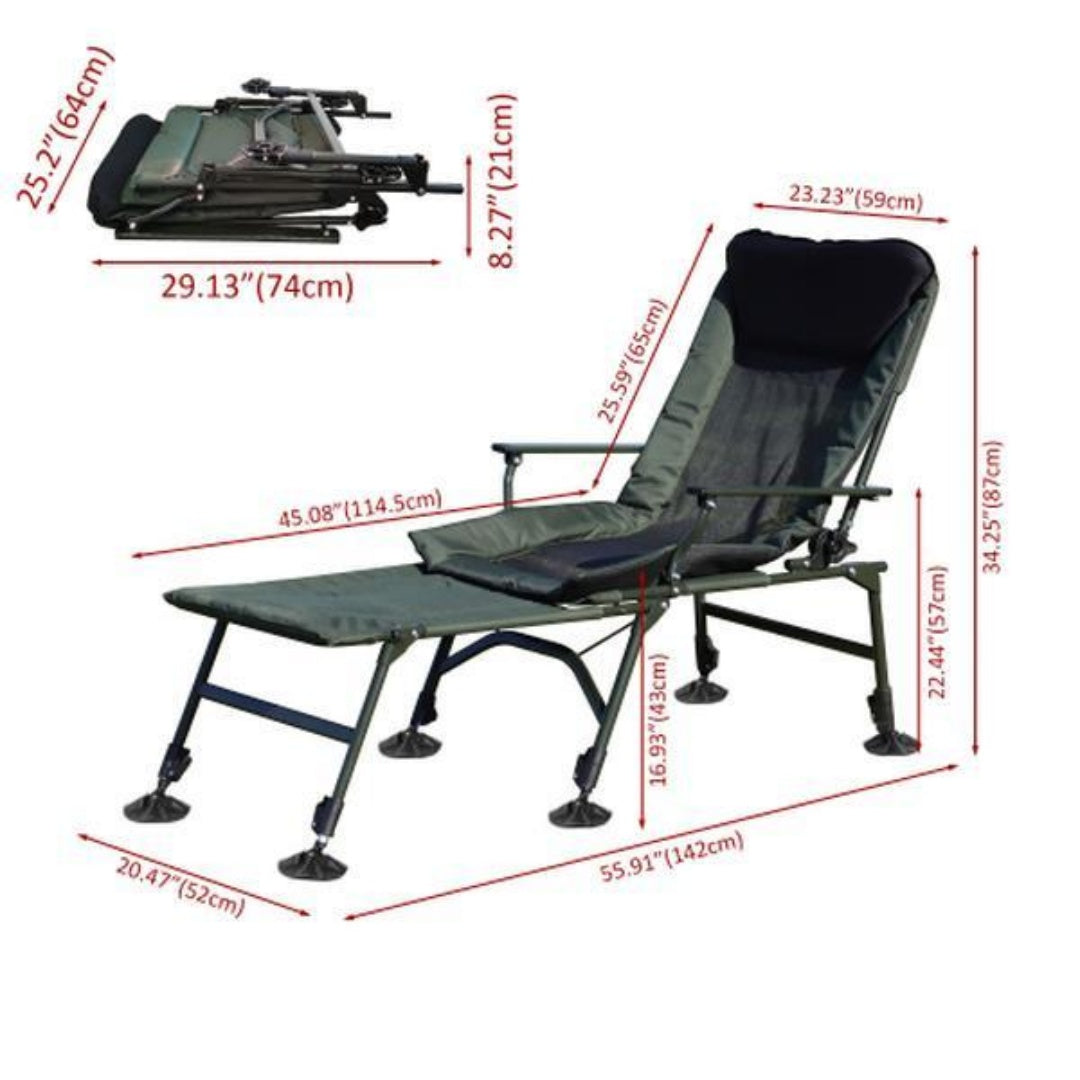 Folding Camping Recliner Chair with Footrest