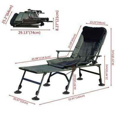 Folding Camping Recliner Chair with Footrest