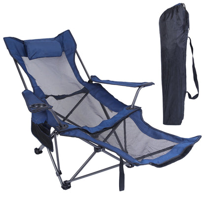 Foldable Camping Chair, 330lb, Reclining Backrest