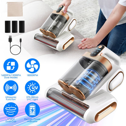 Mattress Vacuum Cleaner with UVC Light, 16KPa Suction