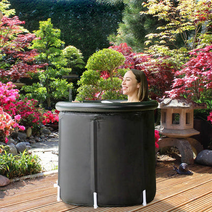 97 Gal Portable Ice Bath Tub with Cover, Cold Plunge