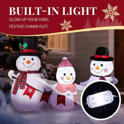 6.2FT Light-Up Snowman Family Christmas Inflatable