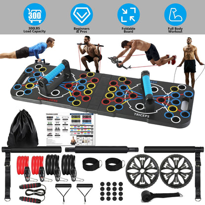Push Up Board Home Gym Set with 15 Accessories