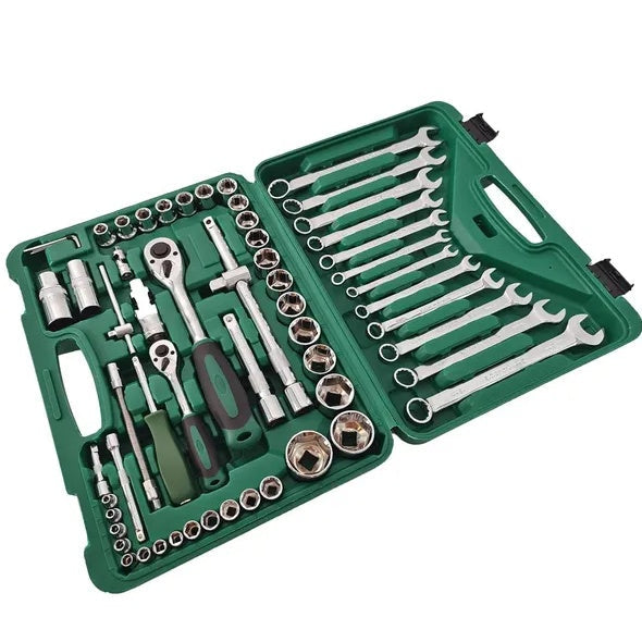 61-Piece Mechanics Tool Set with Ratchet & Sockets