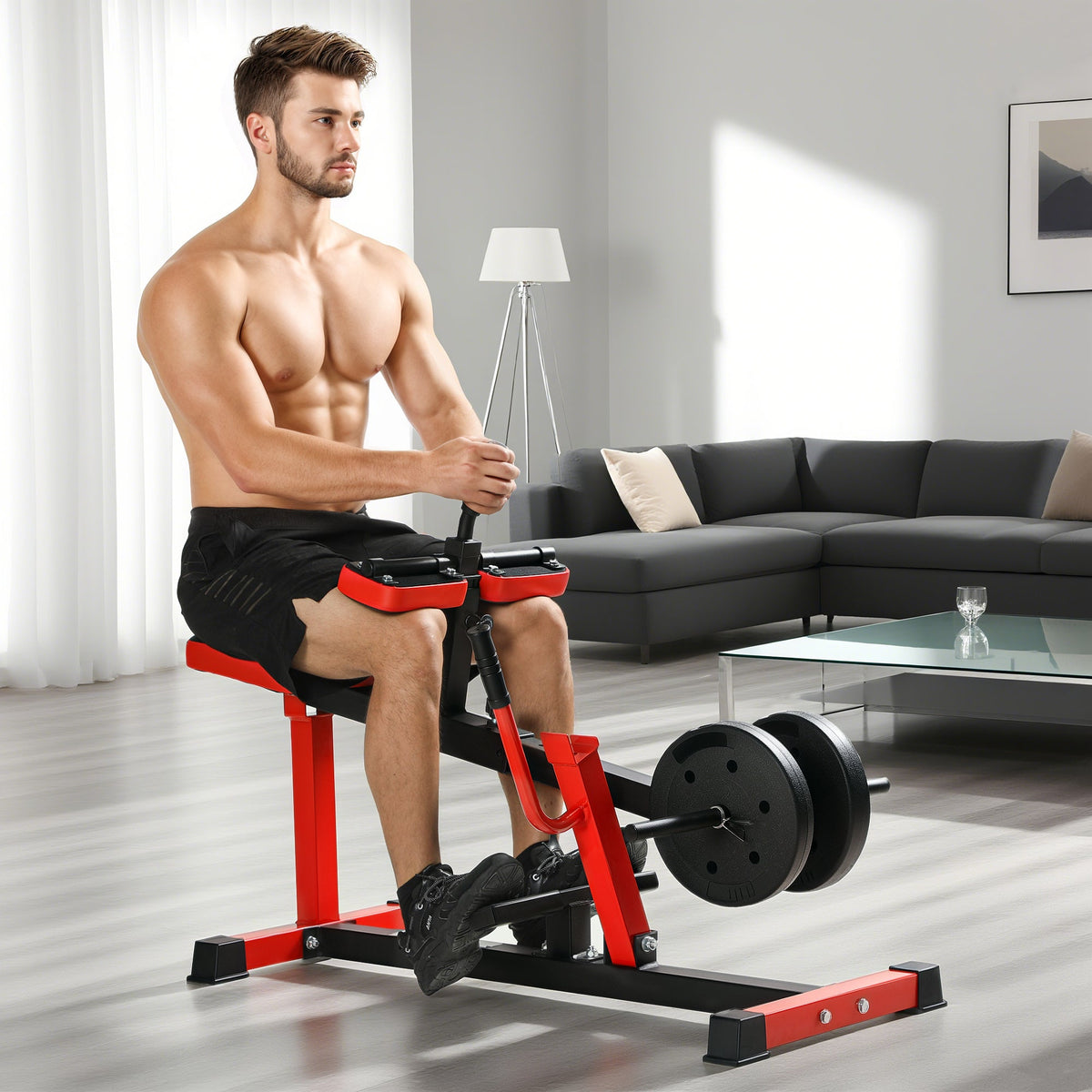 Seated Calf Raise Machine, 440 LB Capacity