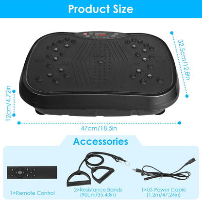 Vibration Plate Exercise Machine with Bands