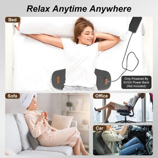 Lumbar Support Pillow with Heat & Vibration Massage