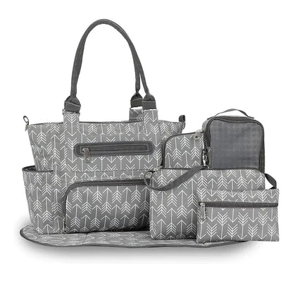 8-Piece Diaper Bag Set with Bottle Bag & Changing Pad