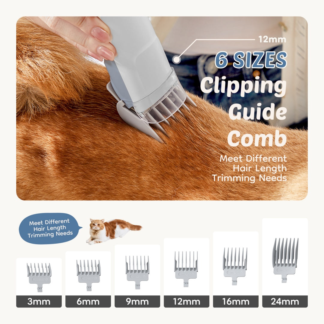 Cordless Pet Grooming Vacuum Kit with Clippers