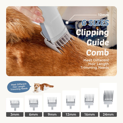 Cordless Pet Grooming Vacuum Kit with Clippers