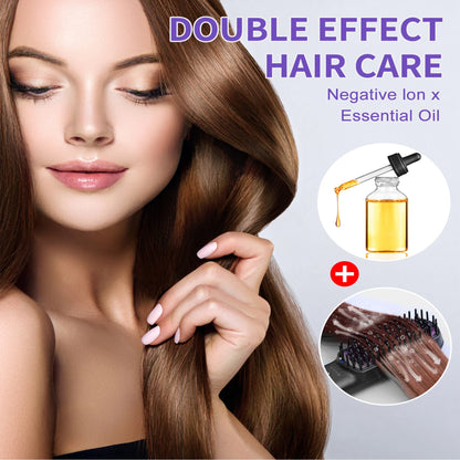 Steam Hair Straightener Brush, Anti-Frizz Ceramic