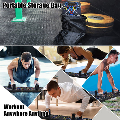 Push Up Board Home Gym Set with 15 Accessories