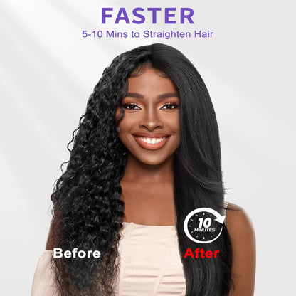 Steam Hair Straightener Brush, Anti-Frizz Ceramic