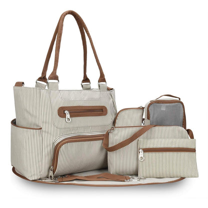 8-Piece Diaper Bag Set with Bottle & Mesh Bags