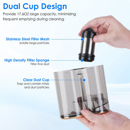 Mattress Vacuum Cleaner with UVC Light, 16KPa Suction