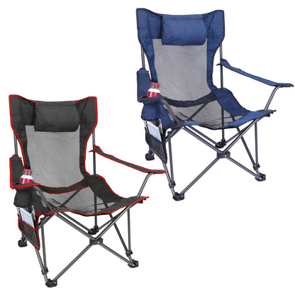 Foldable Camping Chair, 330lb, Reclining Backrest
