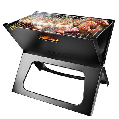 Portable Folding Charcoal BBQ Grill for Camping & Travel