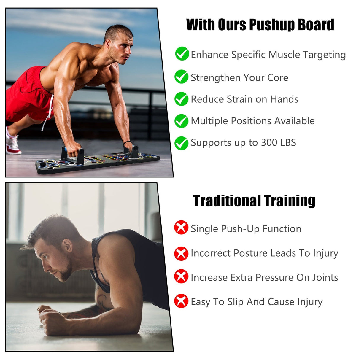 Push Up Board Home Gym Set with 15 Accessories