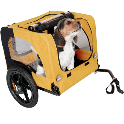 Foldable Pet Bike Trailer & Stroller, Dog Carrier