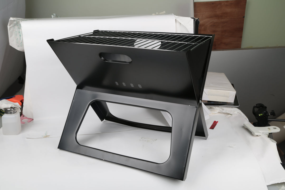 Portable Folding Charcoal BBQ Grill for Camping & Travel