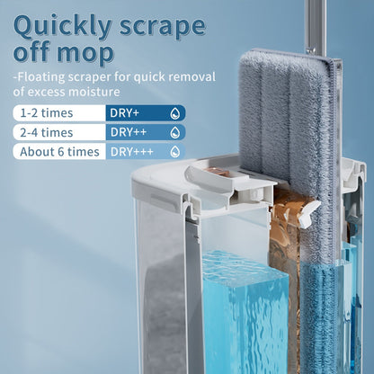 Flat Mop & Bucket System with Clean/Dirty Tanks