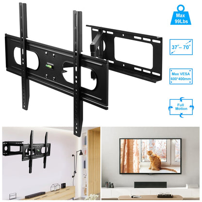 Full Motion TV Wall Mount, Fits 37-70 in, Holds 99 lbs