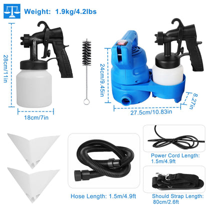 Electric Paint Sprayer, 800ML, HVLP 650W