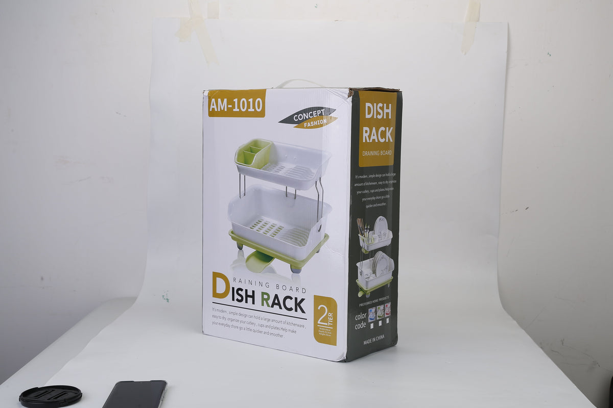 2-Tier Dish Drying Rack with Cutlery Holder