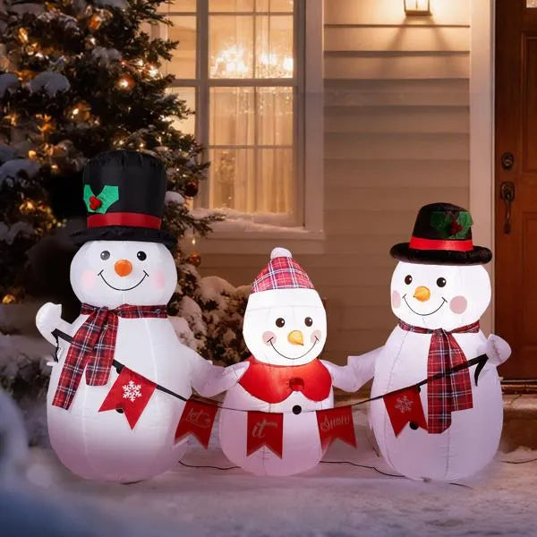 6.2FT Light-Up Snowman Family Christmas Inflatable