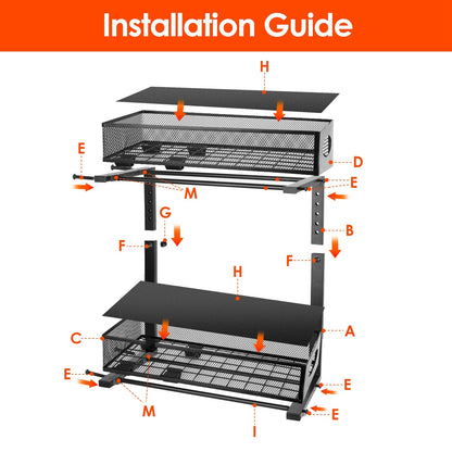 2-Pack Under Sink Organizer, Pull-Out 2-Tier Baskets