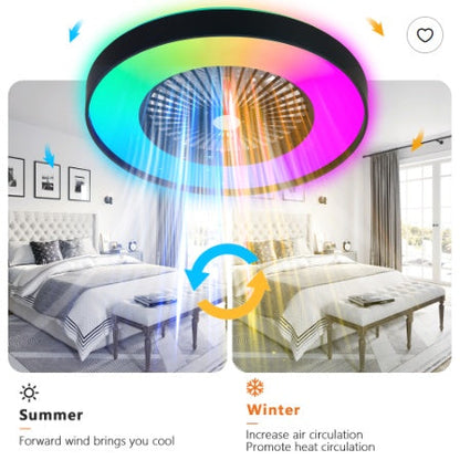 23-Inch Smart Ceiling Fan with RGB LED Light