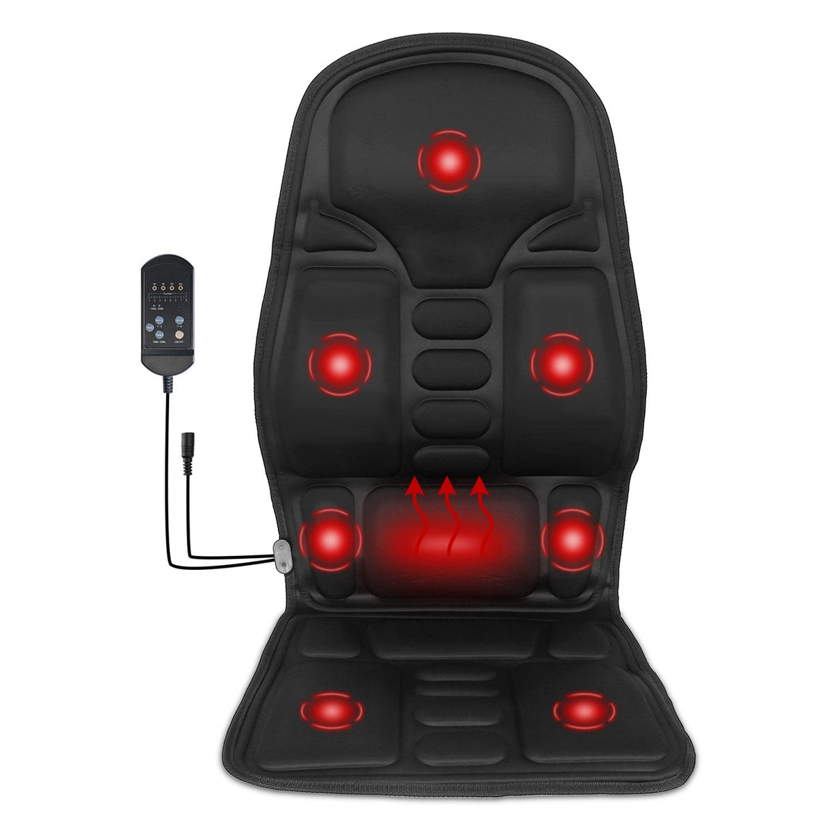 Electric Back Massager Seat Cushion with Heat, 8 Modes