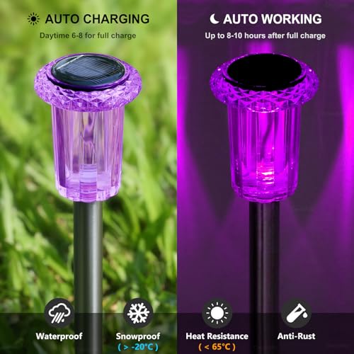 DenicMic Solar Halloween Lights Outdoor Waterproof 10 Pack Halloween Decor